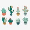 8 Grands Stickers Cactus Vert / Multicolore - Vertbaudet -Enfant Meubles Boutique 8 grands stickers cactus