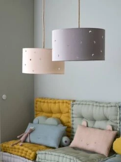 Abat-jour à Suspendre Motifs Perforés Rose Poudré - Vertbaudet -Enfant Meubles Boutique abat jour a suspendre motifs perfores 2