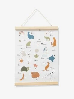 Affiche Abécédaire MINI ZOO Beige - Vertbaudet -Enfant Meubles Boutique affiche abecedaire mini zoo 2