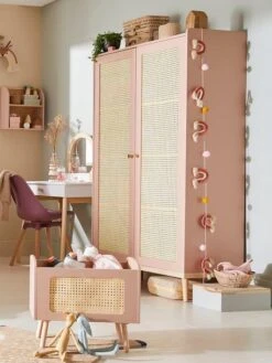 Armoire Cannage LIGNE POÉSIE Rose - Vertbaudet -Enfant Meubles Boutique armoire cannage ligne poesie 2