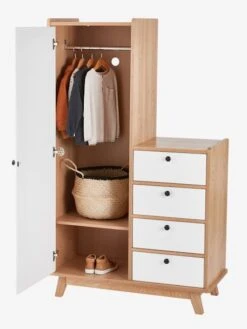 Armoire Vintage Blanc Clair Uni - Vertbaudet -Enfant Meubles Boutique armoire vintage 5