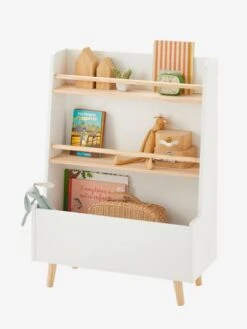 Bibliothèque Avec Fond Réversible Hanoï Blanc - Vertbaudet -Enfant Meubles Boutique bibliotheque avec fond reversible hanoi 2