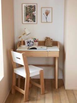 Bureau Enfant Vintage Blanc - Vertbaudet -Enfant Meubles Boutique bureau enfant vintage 3