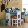 Bureau Maternelle ROAAR Blanc Moyen Uni Avec Decor - Vertbaudet -Enfant Meubles Boutique bureau maternelle roaar