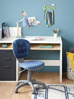 Chaise De Bureau à Roulettes Enfant Super-héros Bleu - Vertbaudet -Enfant Meubles Boutique chaise de bureau a roulettes enfant super heros 5