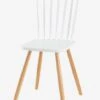 Chaise Enfant Basic, Assise H 45 Cm Blanc/bois - Vertbaudet -Enfant Meubles Boutique chaise enfant basic assise h 45 cm