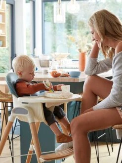 Chaise Haute évolutive 2 Hauteurs Vertbaudet High & Low Bleu - Vertbaudet -Enfant Meubles Boutique chaise haute evolutive 2 hauteurs vertbaudet high low 4