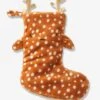 Chaussette De Noël Fausse Fourrure Renne Marron - Vertbaudet -Enfant Meubles Boutique chaussette de noel fausse fourrure renne