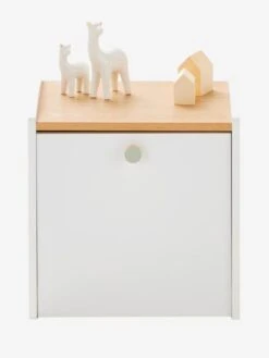 Chevet Avec Bac à Roulettes LIGNE CONFETTI Blanc - Vertbaudet -Enfant Meubles Boutique chevet avec bac a roulettes ligne confetti 2