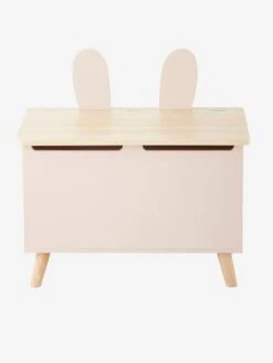 Coffre De Rangement Bunny Rose Clair/bois - Vertbaudet -Enfant Meubles Boutique coffre de rangement bunny 2