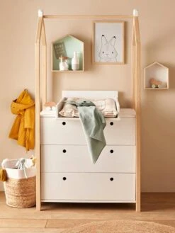 Commode Penderie Coconut Blanc - Vertbaudet -Enfant Meubles Boutique commode penderie coconut 3