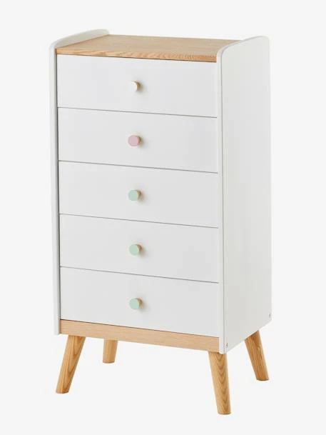Commode Semainier Avec Poignées Personnalisables LIGNE CONFETTI Blanc - Vertbaudet 4 Commode Semainier Avec Poignées Personnalisables LIGNE CONFETTI Blanc - Vertbaudet – Image 2