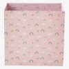 Corbeille En Carton Pliable Arc-en-ciel Rose - Vertbaudet -Enfant Meubles Boutique corbeille en carton pliable arc en ciel