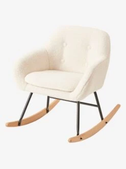 Fauteuil à Bascule Enfant écru - Vertbaudet -Enfant Meubles Boutique fauteuil a bascule enfant 2