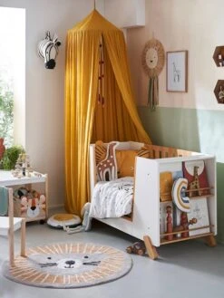 Lit Bébé Avec Barrière Amovible + Rangement Bibliothèque LIGNE PIROUETTE Blanc - Vertbaudet -Enfant Meubles Boutique lit bebe avec barriere amovible rangement bibliotheque ligne pirouette 2