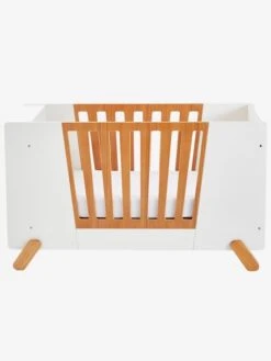 Lit Bébé Avec Barrière Amovible + Rangement Bibliothèque LIGNE PIROUETTE Blanc - Vertbaudet -Enfant Meubles Boutique lit bebe avec barriere amovible rangement bibliotheque ligne pirouette 4