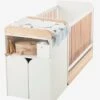 Lit Combiné évolutif Avec Rangements Et Table à Langer LIGNE ECLIPSE Blanc / Bois - Vertbaudet -Enfant Meubles Boutique lit combine evolutif avec rangements et table a langer ligne eclipse