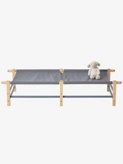 Lit De Camp Enfant Baroudeur Gris - Vertbaudet -Enfant Meubles Boutique lit de camp enfant baroudeur 3
