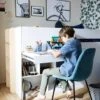 Lit Mi Hauteur Avec Bureau Coulissable Combiné CAMELEO Blanc Mate - Vertbaudet -Enfant Meubles Boutique lit mi hauteur avec bureau coulissable combine cameleo
