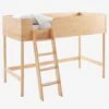 Lit Mi-hauteur LIGNE CONFETTI NATURE Marron - Vertbaudet -Enfant Meubles Boutique lit mi hauteur ligne confetti nature