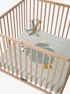 Lot De 2 Housses Pour Fond De Parc Vert + Blanc - Vertbaudet -Enfant Meubles Boutique lot de 2 housses pour fond de parc 3