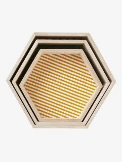 Lot De 3 étagères Hexagones Enfant Bois/multicolore - Vertbaudet -Enfant Meubles Boutique lot de 3 etageres hexagones enfant 2