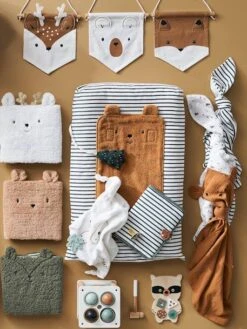 Lot De 3 Fanions Animaux GREEN FOREST Blanc - Vertbaudet -Enfant Meubles Boutique lot de 3 fanions animaux green forest 2