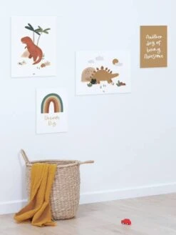 Lot De 4 Affiches Dinosaures Sunny LILIPINSO Multicolore - Lilipinso -Enfant Meubles Boutique lot de 4 affiches dinosaures sunny lilipinso 1