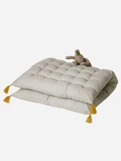 Matelas De Sol Avec Pompons Gris Clair Imprimé - Vertbaudet -Enfant Meubles Boutique matelas de sol avec pompons 2