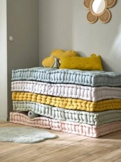 Matelas De Sol Style Futon Ocre - Vertbaudet -Enfant Meubles Boutique matelas de sol style futon 3