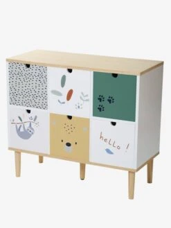 Meuble 6 Bacs Jungle Blanc - Vertbaudet