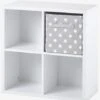 Meuble De Rangement 4 Cases Blanc - Vertbaudet -Enfant Meubles Boutique meuble de rangement 4 cases