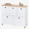 Meuble De Rangement 5 Bacs LIGNE PTILOU Blanc/bois - Vertbaudet -Enfant Meubles Boutique meuble de rangement 5 bacs ligne ptilou