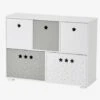Meuble De Rangement 5 Bacs LIGNE SIRIUS Blanc/gris - Vertbaudet -Enfant Meubles Boutique meuble de rangement 5 bacs ligne sirius