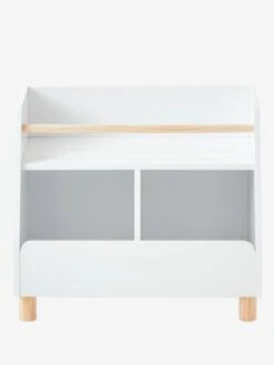 Meuble De Rangement Mixte étagère + Bacs LIGNE PTILOU Blanc/bois - Vertbaudet -Enfant Meubles Boutique meuble de rangement mixte etagere bacs ligne ptilou 2