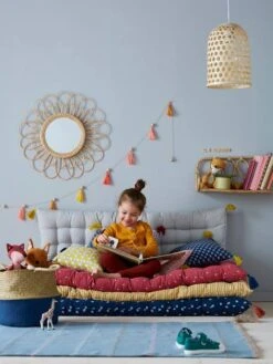 Miroir En Rotin Hélios Marron - Vertbaudet -Enfant Meubles Boutique miroir en rotin helios 3