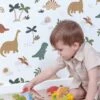 Papier Peint Dinosaures Sunny LILIPINSO Multicolore - Lilipinso -Enfant Meubles Boutique papier peint dinosaures sunny lilipinso