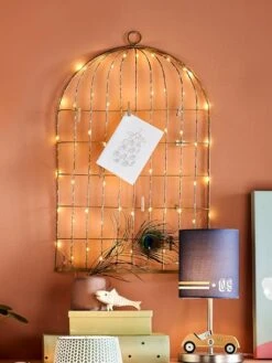 Pêle-mêle Lumineux Cage à Oiseaux Doré - Vertbaudet -Enfant Meubles Boutique pele mele lumineux cage a oiseaux 2