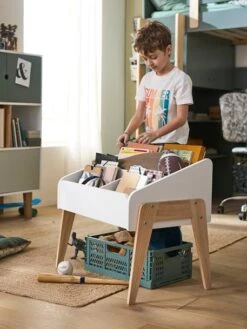 Rangement Livres LIGNE RETRO Blanc Clair Uni - Vertbaudet -Enfant Meubles Boutique rangement livres ligne retro 3