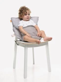 Rehausseur BABYTOLOVE Chaise Nomade Blanc / Marine - Baby To Love -Enfant Meubles Boutique rehausseur babytolove chaise nomade 1