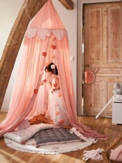 Rideau Ciel De Lit PRINCESSE NATURE Rose - Vertbaudet -Enfant Meubles Boutique rideau ciel de lit princesse nature 4