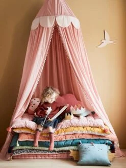Rideau Ciel De Lit PRINCESSE NATURE Rose - Vertbaudet -Enfant Meubles Boutique rideau ciel de lit princesse nature 5