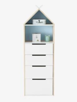 Semainier Fond Réversible Bleu Ou Rose LIGNE TIPILI Bleu Clair - Vertbaudet -Enfant Meubles Boutique semainier fond reversible bleu ou rose ligne tipili 2