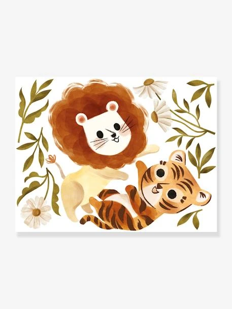 Stickers XL Lion/Tigre Felidae LILIPINSO Marron - Lilipinso 3 Stickers XL Lion/Tigre Felidae LILIPINSO Marron - Lilipinso