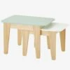 Tables Gigognes Gris Vert/bois + Blanc/bois - Vertbaudet -Enfant Meubles Boutique tables gigognes