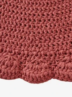 Tapis Crochet Vieux Rose - Vertbaudet -Enfant Meubles Boutique tapis crochet 3