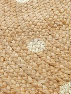 Tapis Jute à Pois Dorés Beige Clair Uni Avec Decor - Vertbaudet -Enfant Meubles Boutique tapis jute a pois dores 3