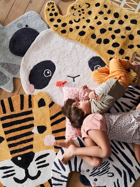 Tapis Panthère Ocre / Noir - Vertbaudet 4 Tapis Panthère Ocre / Noir - Vertbaudet – Image 2