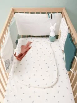 Tour De Lit / Tour De Parc Modulable Bio Collection LOVELY NATURE Ivoire / Multicolore - Vertbaudet -Enfant Meubles Boutique tour de lit tour de parc modulable bio collection lovely nature 3