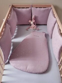 Tour De Lit / Tour De Parc Modulable En Gaze De Coton Bio* COMÈTES Vert Clair - Vertbaudet